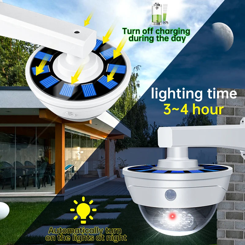 Solar Lights Outdoor Camera Lamp Anti-thief Home Courtyard PIR Motion Zpaxo