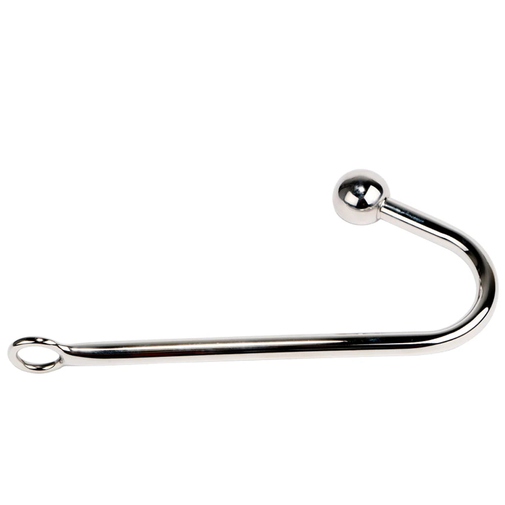 IKOKY Gay Stainless Steel Metal Butt Plug Ball Anal Hook Prostate