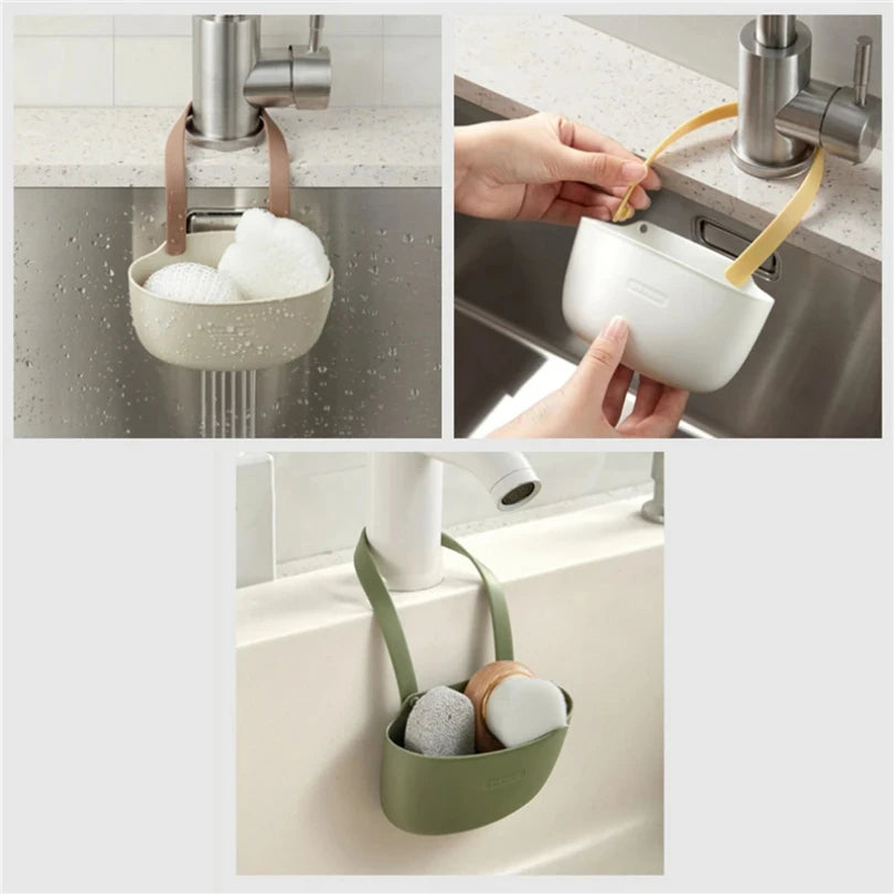 Kitchen Sink Holder Hanging Drain Basket Adjustable Drain Rack Soap Sponge Holder Faucet Holder Kitchen Accessories New Zpaxo
