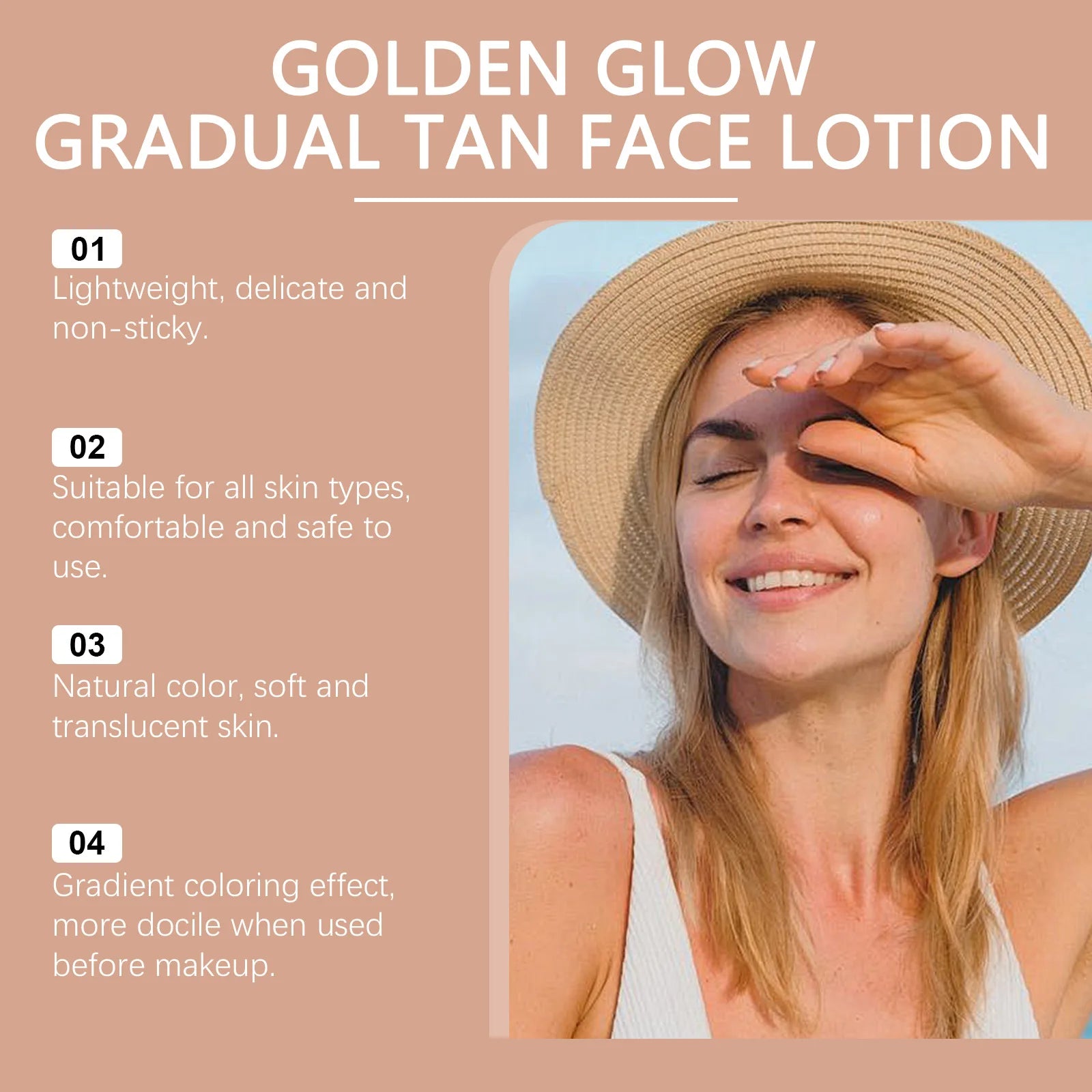 Self-Tanning Lotion Sunless Self Tanner for Face Body Waterproof Long-Lasting Glow Body Bronzer Even Skin Tone Bronzing Lotion Zpaxo