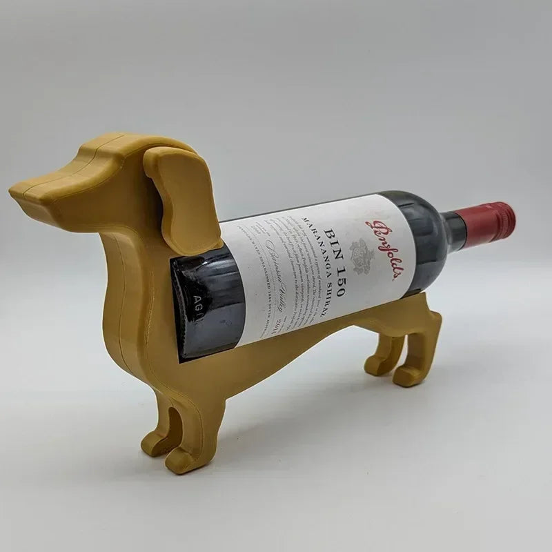Hot Creative Dachshund Wine Bottle Holder Kitchen Wine Storage Box Household Practical Decorative Sausage Dog Design Zpaxo