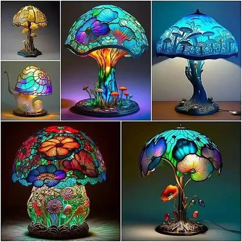 Colorful LED Mushroom Desk Lamp – Nightlight & Home Decor LED Night Light Zpaxo