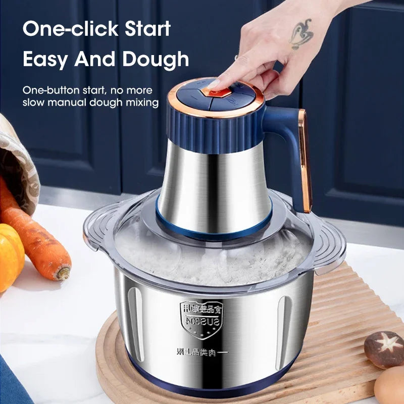 High-quality 5L Stainless Steel Electric Meat Grinder Food Grinder Multi-purpose Vegetable Cutter Baby Food Maker Chopper Mincer Zpaxo