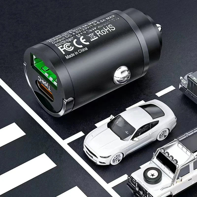 100W USB Car Charger Lighter PD Fast Charging Iphone QC 3 0 C Mini