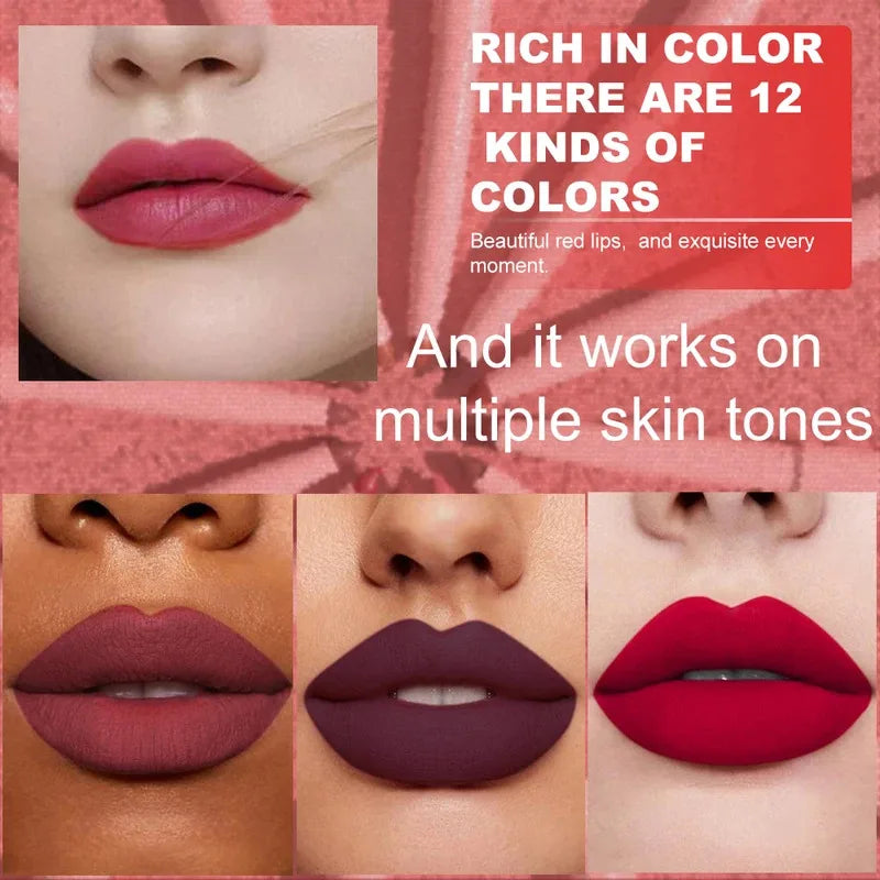 6pcs/Set Lip Liner Pen Set Long-Lasting, Waterproof Sweatproof, Easy Coloring Non-fading Color Rendering Lip Gloss Beauty Makeup Zpaxo