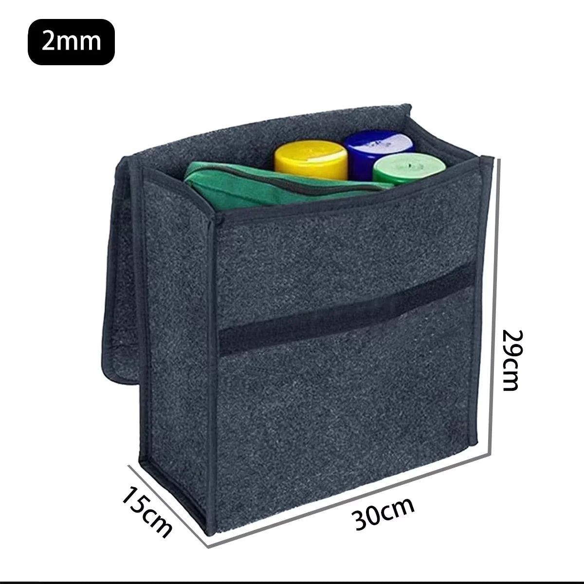 Car Trunk Soft Organizer Felt Storage Box Accessories Large Anti Slip
