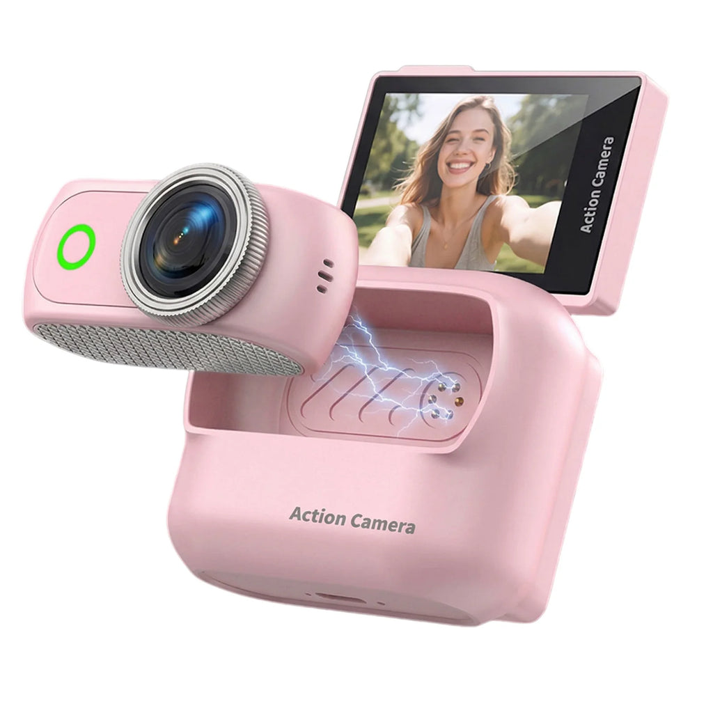 Compact Panoramic Action Camera Flip Screen Wifi Mini Sports Magnetic