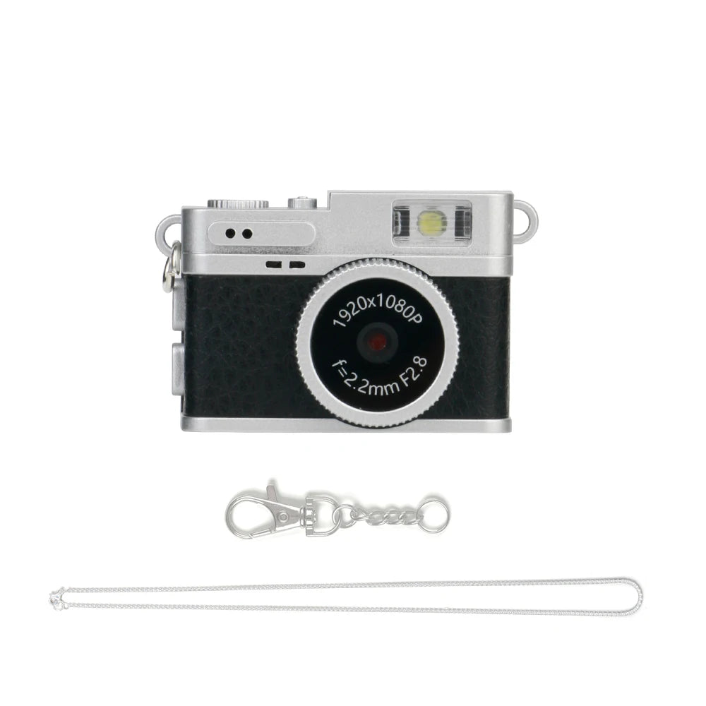 Mini Camera with LED Flash Light Retro Digital Camera With Speakers Portable Small Camera for Travel Gift for Kids Students S150 Zpaxo Black No TF card