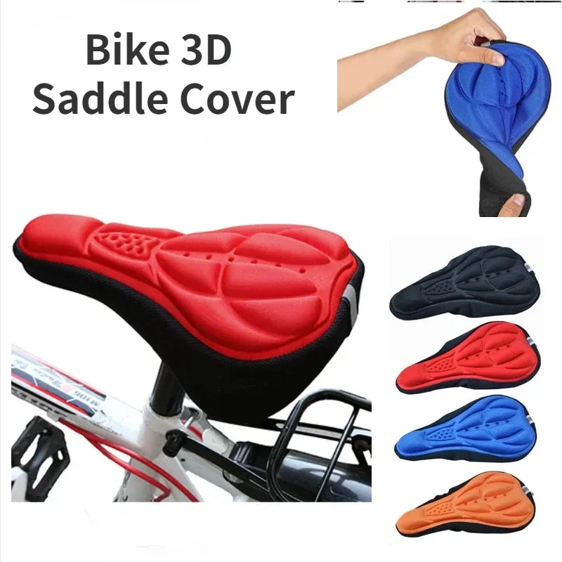 MTB Bicycle 3D Saddle Cover Comfortable Foam Seat Cushion Saddle Breathable Super Soft Seat Cycling Seat Saddle Bike Accessories Zpaxo