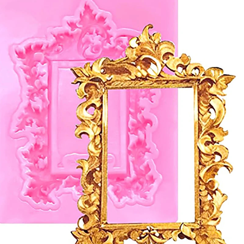 4Pcs Silicone Frame Molds For Chocolate, Mini Air Dry Clay Molds, Polymer Clay Molds, Photo Frame Molds Zpaxo