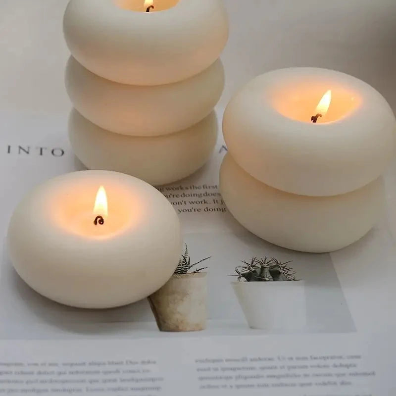 Nordic-style Donut Scented Candles Creative Soy Wax Decorations