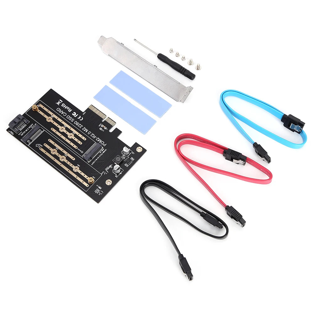 Add On Cards PCIE to M2/M.2 Adapter SATA M.2 SSD PCIE Adapter NVME/M2 PCIE Adapter SSD M2 to SATA PCI-E Card M Key + B Key Zpaxo