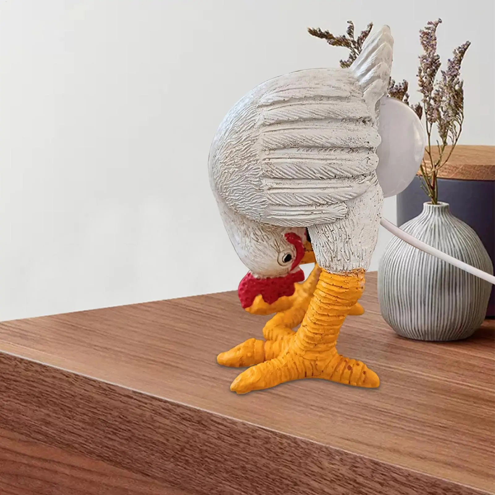 Rooster Lamp Egg Chicken Pooping Egg Lamp Dimmable Nightlight Home Decoration for Bedroom Kitchen Bedside Table Desk Shelf Zpaxo