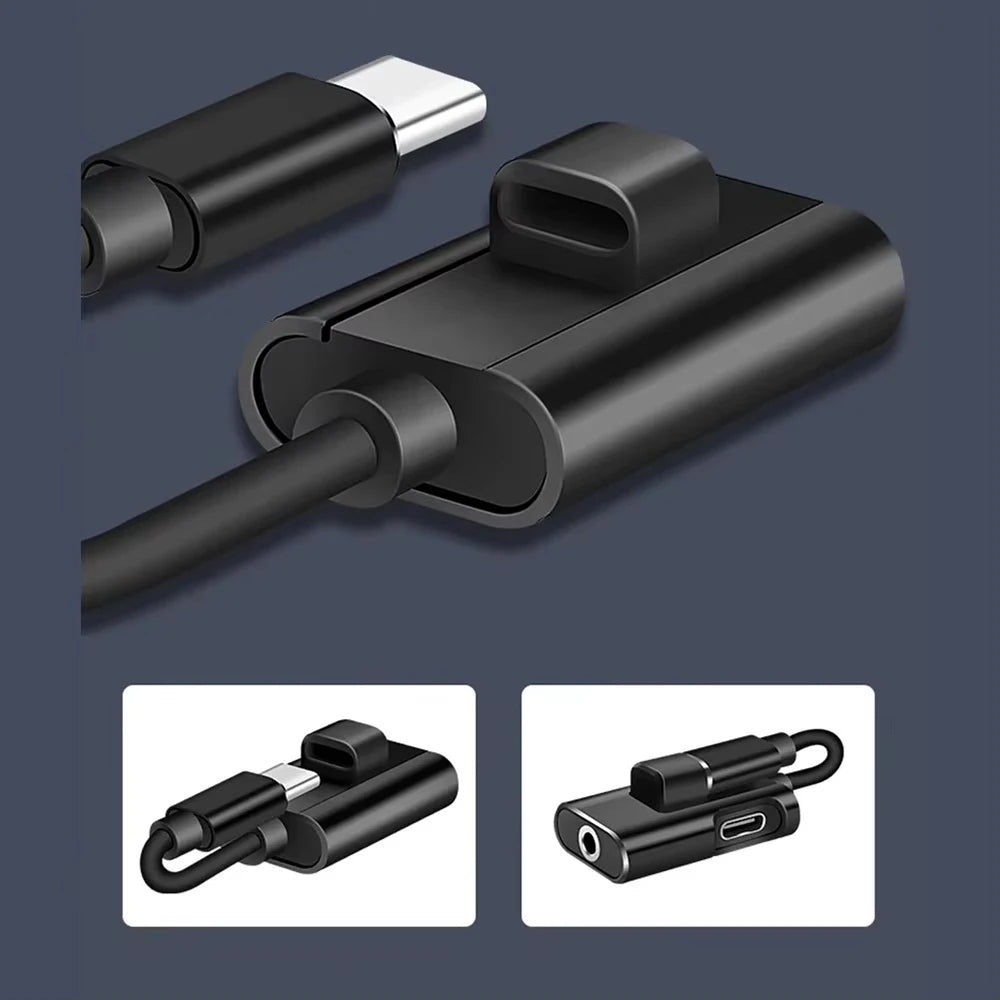 USB-C to 3.5mm Audio Adapter – 2-in-1 Splitter & Charger USB-C Audio Adapter Zpaxo