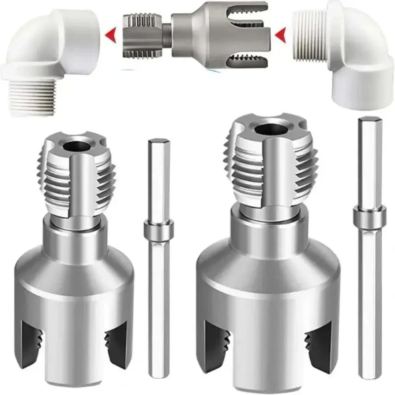 Pipe Thread Cutting Tool – Internal & External PVC Threader Kit Pipe Threading Tool Zpaxo