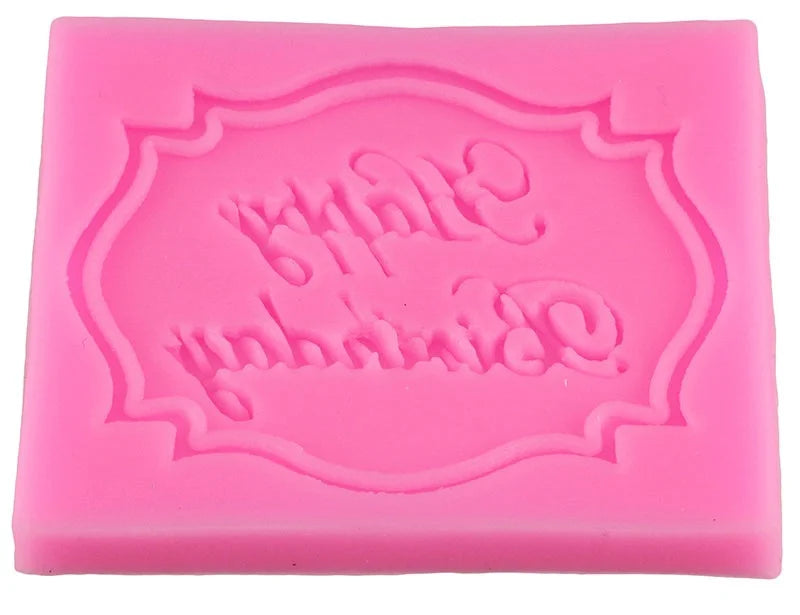 Candy Clay Chocolate Gumpaste Mould Happy Birthday Letter Form Silicone Mold DIY Cupcake Topper Fondant Cake Decorating Tools Zpaxo