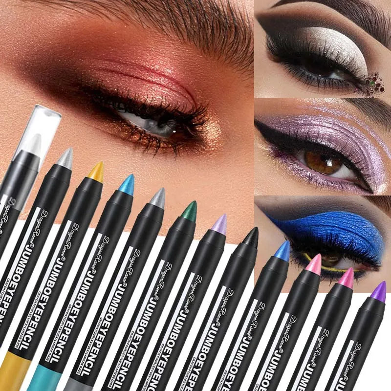 12 Colors Long-lasting Eyeshadow Pencil Waterproof Pigment Blue Zpaxo