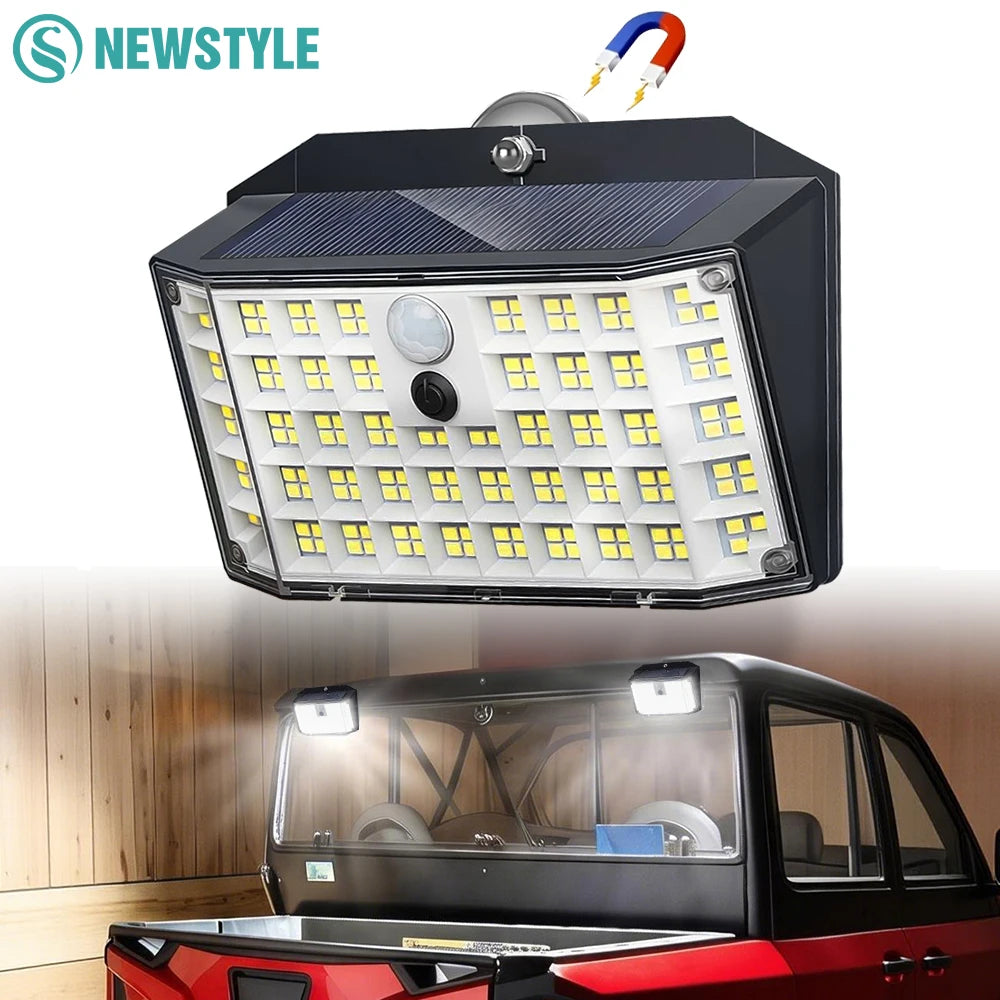 Outdoor Magnetic Solar Lights Outdoor Motion Magnetic Sensor Lights with 700LM 3 Light Mode Solar Security Light IP65 Waterproof Zpaxo