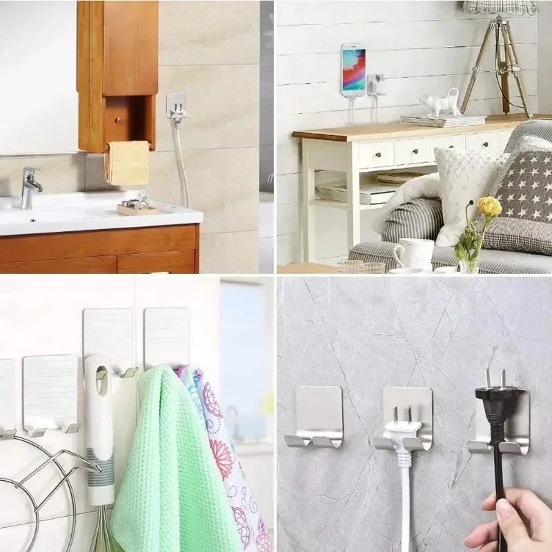 2-Pack Stainless Steel Razor Holder Stand & Bathroom Organizer
