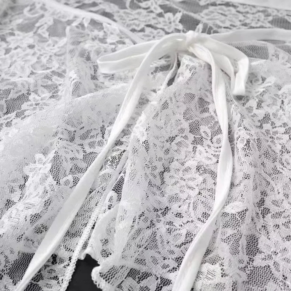 French Lacing Lace Mini Skirt Embroidery Irregular Hemline Ruched Skirts Y2K Streetwear Harajuku Lace Up Ruffles Skirt Zpaxo