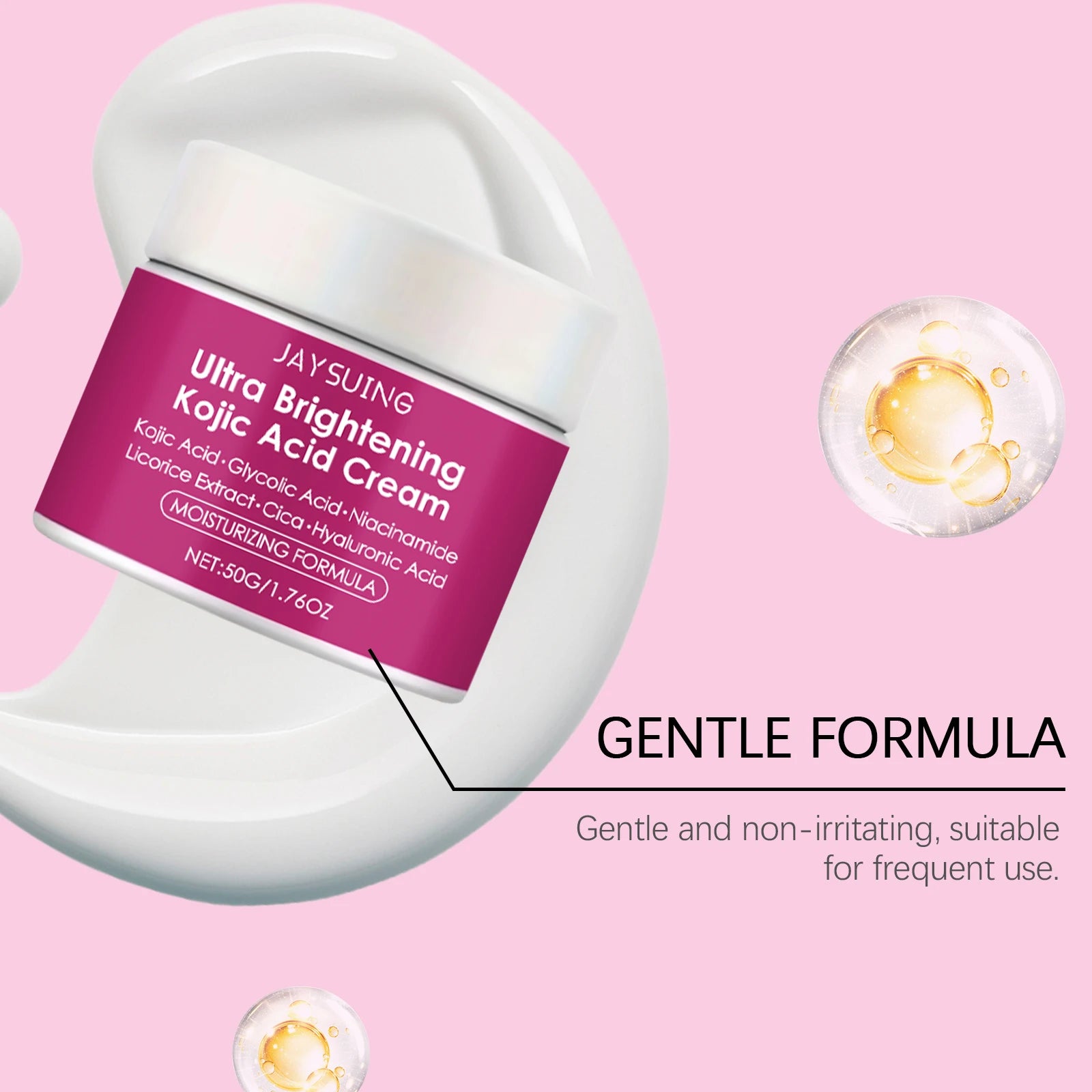 Kojic Acid Brightening Cream Dark Spot Remover Evens Tone Glowing Zpaxo