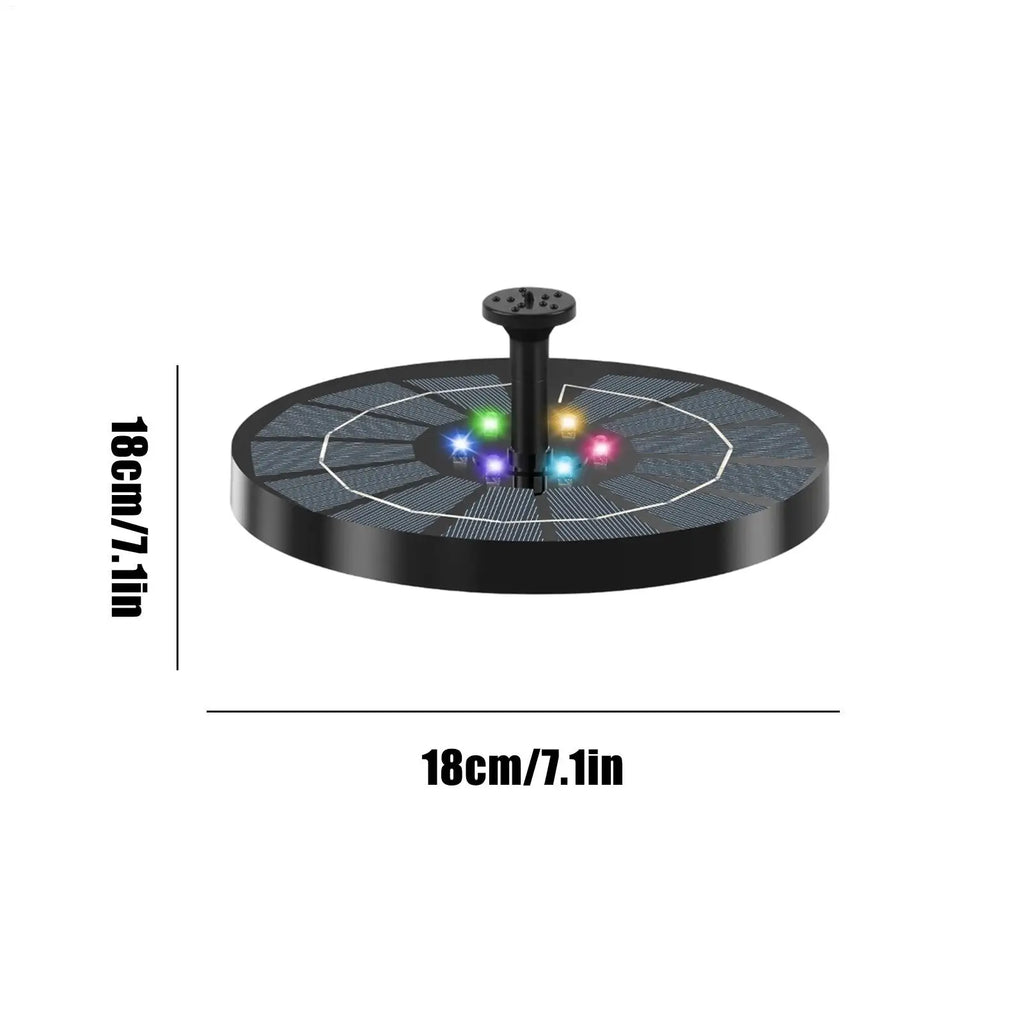 Bird Bath Fountain Lights Floating Solar Powered Water Pump Outdoor