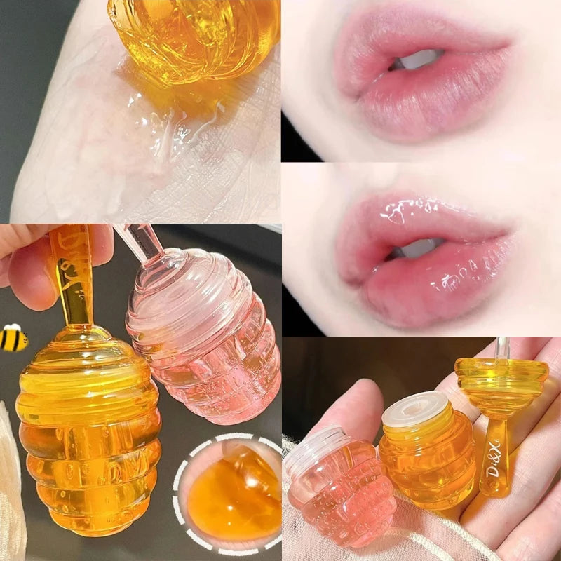 Small Honeypot Lip Oil Long Lasting Moisturizing Fading Pattern Water
