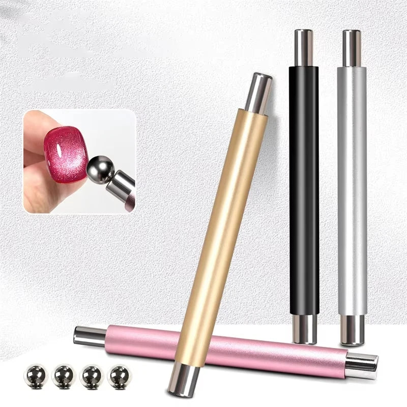 Cat Eye Magnetic Ball Nail Stick Tool Double-head Strong Magnet Pen