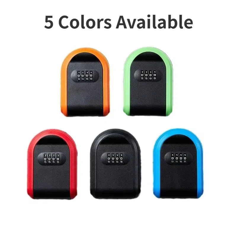 Wall Mount Key Lock Box 4 Digit Password Code Security No Home Office Zpaxo