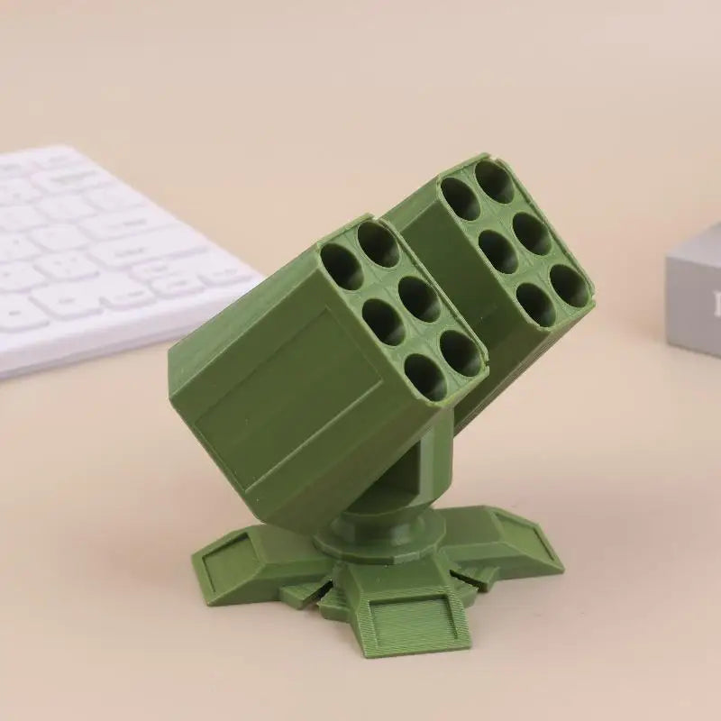 Military-style Anti Aircraft Gun Pen Holder Olive Green