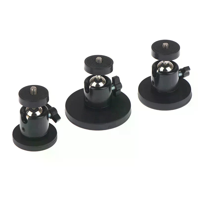 Magnetic Action Camera Suction Cup Bracket With 1/4" Screw Ballhead Hole Tripod Mount For Camera Smartphone Fill Light Stand Zpaxo