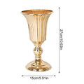 Trumpet Vase Metal Elegant Tall Decoration Gold Centerpiece Birthday