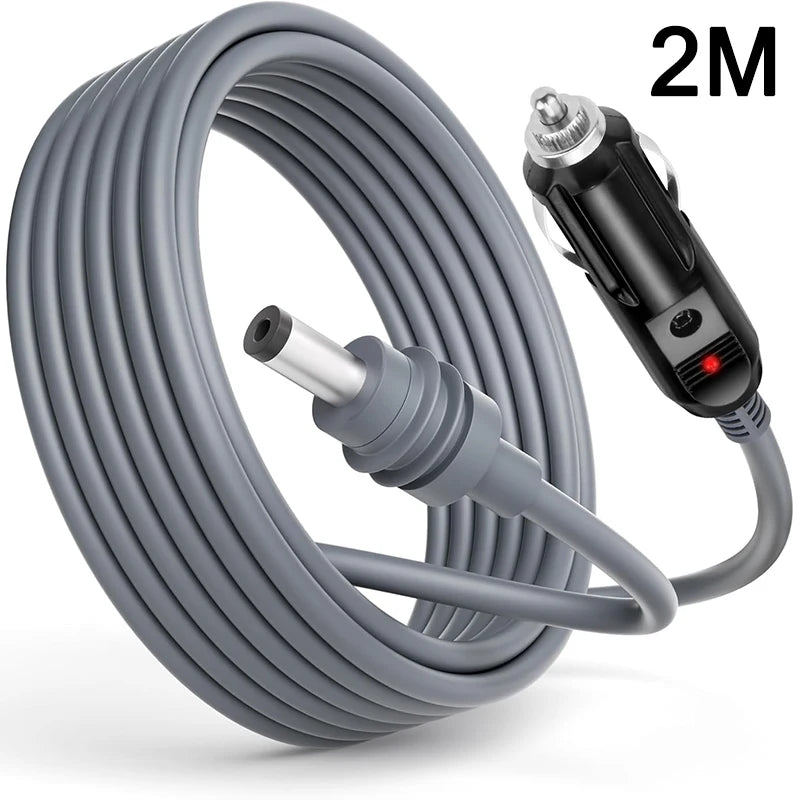 Suitable For Starlink Mini Car Charging Socket Power Supply 12V DC Male Cable With Red Light Display Waterproof Extension Cable Zpaxo 2m