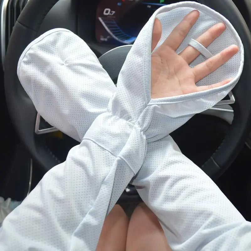 Large Ice Sleeve Gloves Women's Summer Driving Sun Protection Arm