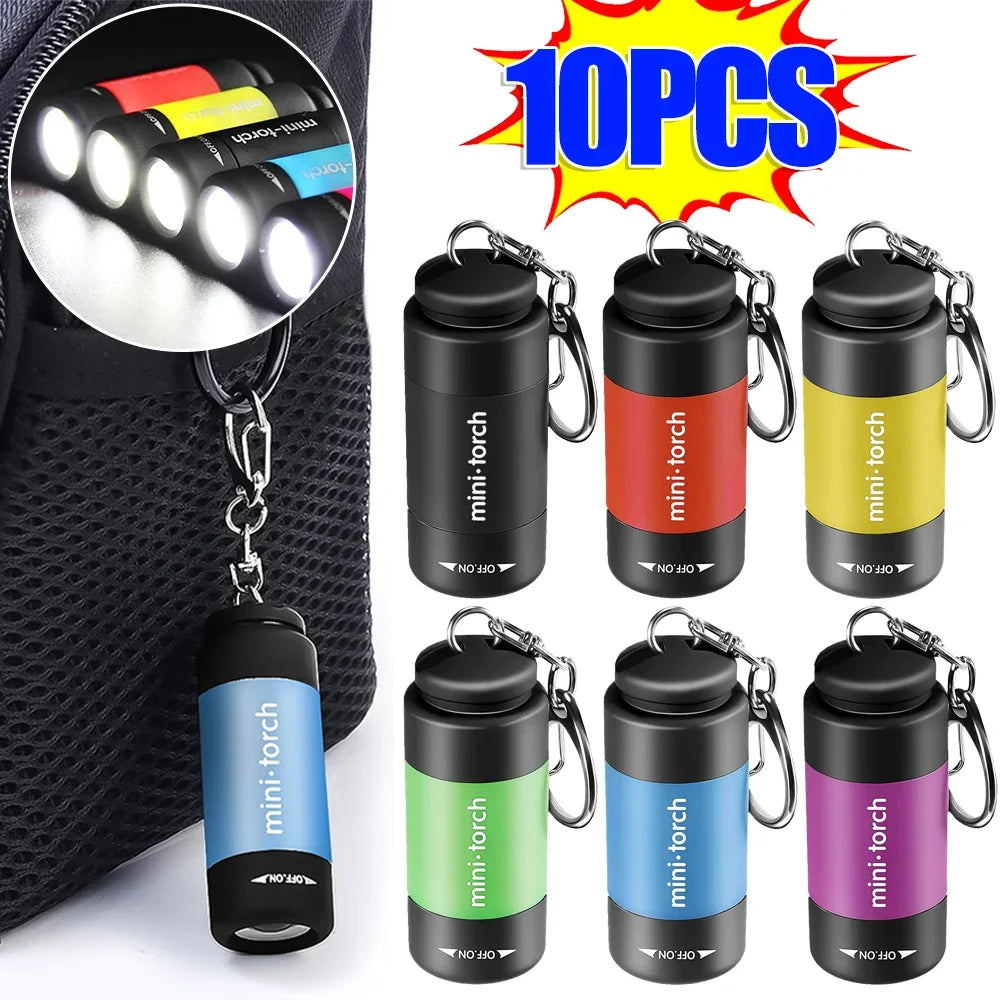 USB Rechargeable Mini Keychain Flashlight – 300 Lumen LED