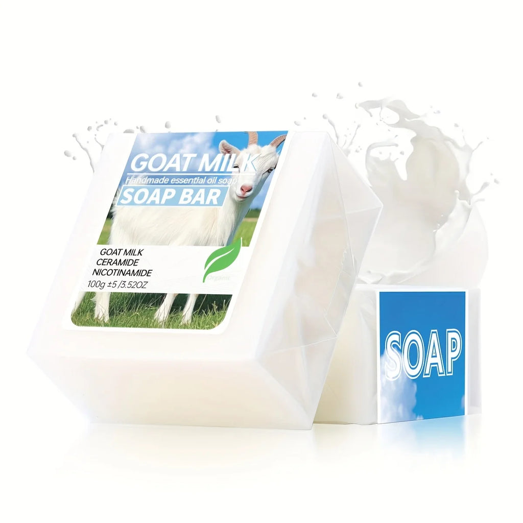 Goat Milk Ceramide & Niacinamide Soap – Face & Hand Bar 2pcs Cleansing Bar Soap Zpaxo