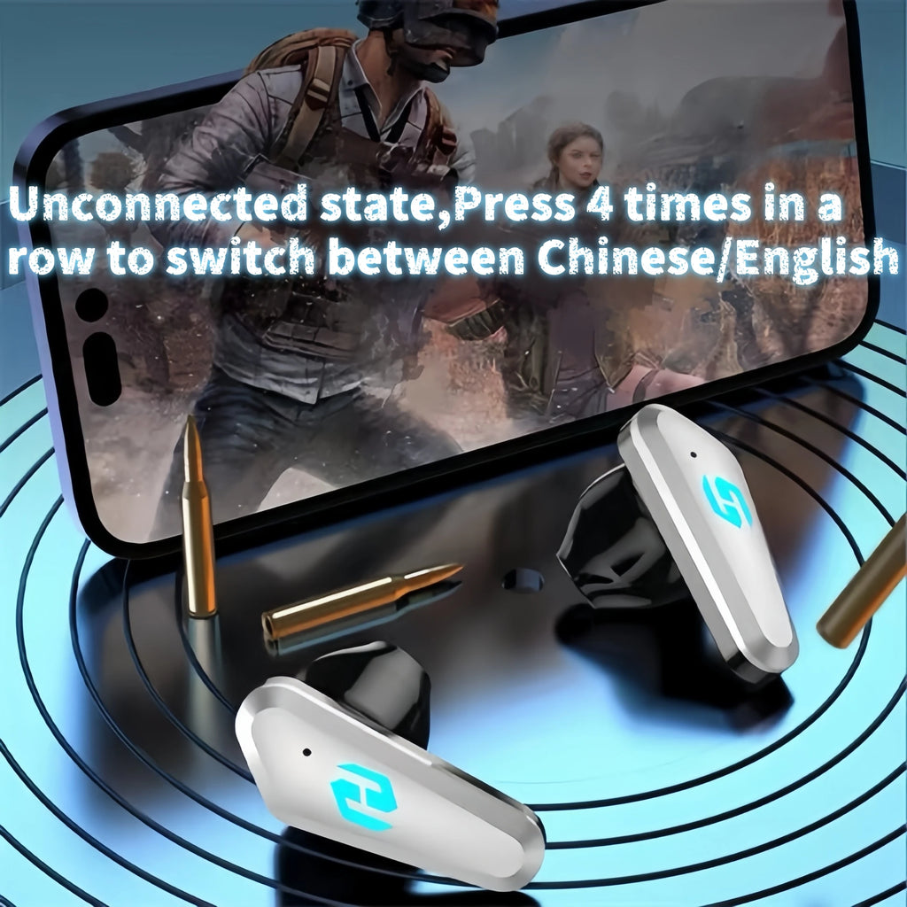Gaming Earbuds 20ms Ultra-low Latency Wireless 90H Playtime 2 4GHz