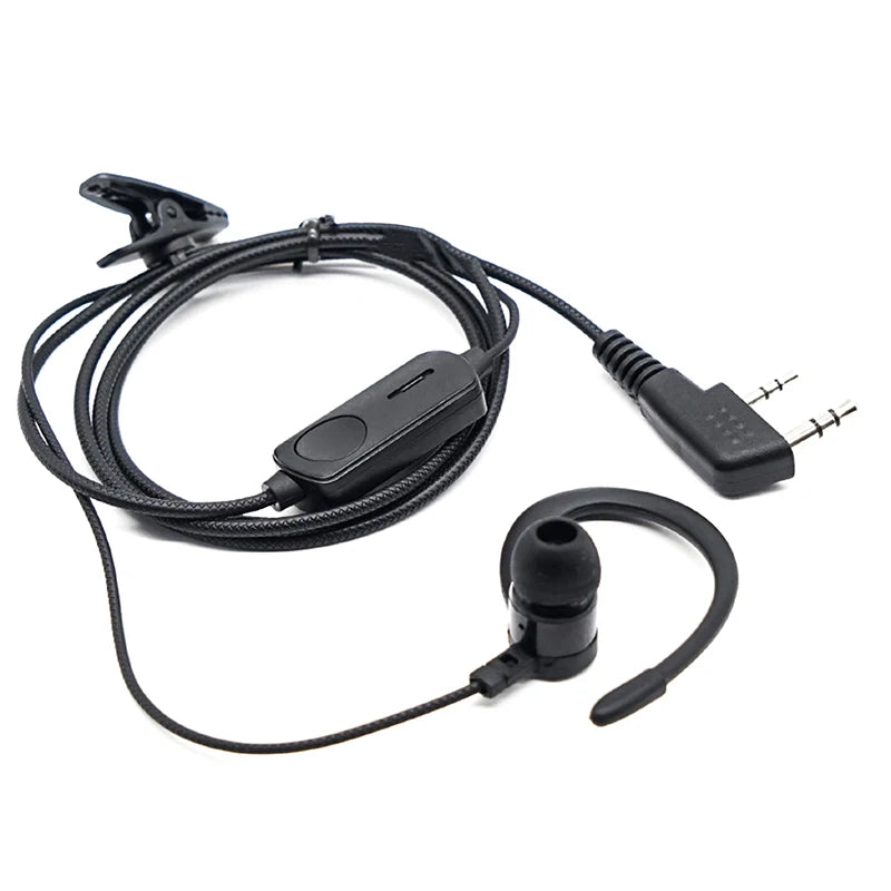 Rotatable Earhook Headphone BF760 BF996 Walkie Talkie Headset Mic