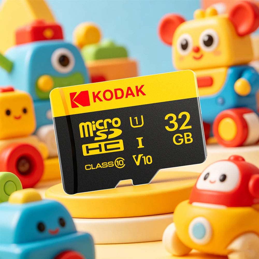 Kodak 16GB 32GB Micro SD Card Class 10 U1 V10 TF Card for Kids Camera Smart Toy Dash Cam CCTV Video Doorbell CCD Camera Zpaxo