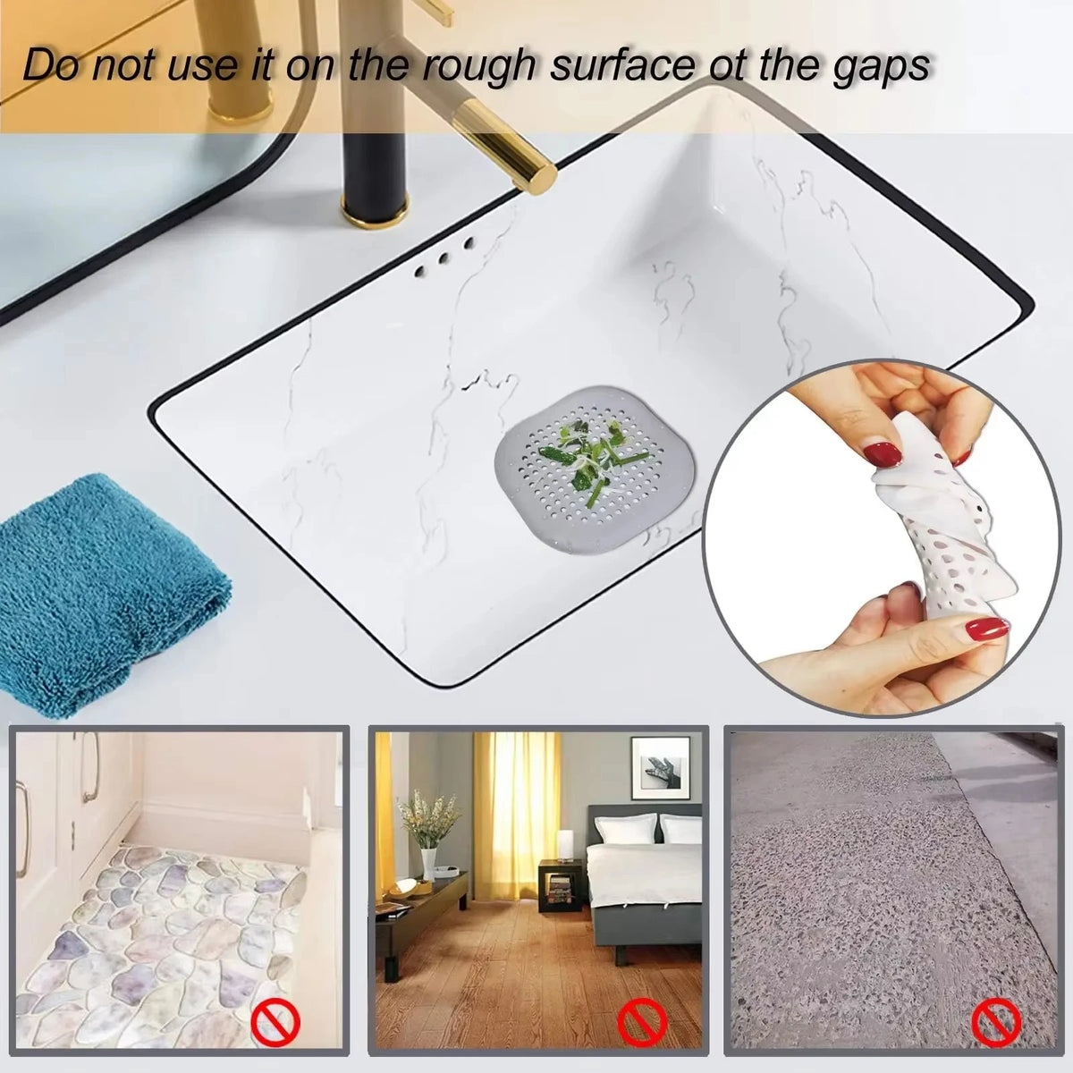 Silicone Shower Drain Hair Catcher Sink Strainer Floor Mat Water Zpaxo
