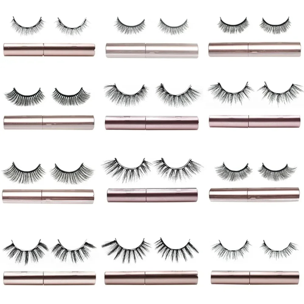 3D Magnetic Eyelashes Waterproof Lasting Naturally Eyeliner Magnet Zpaxo
