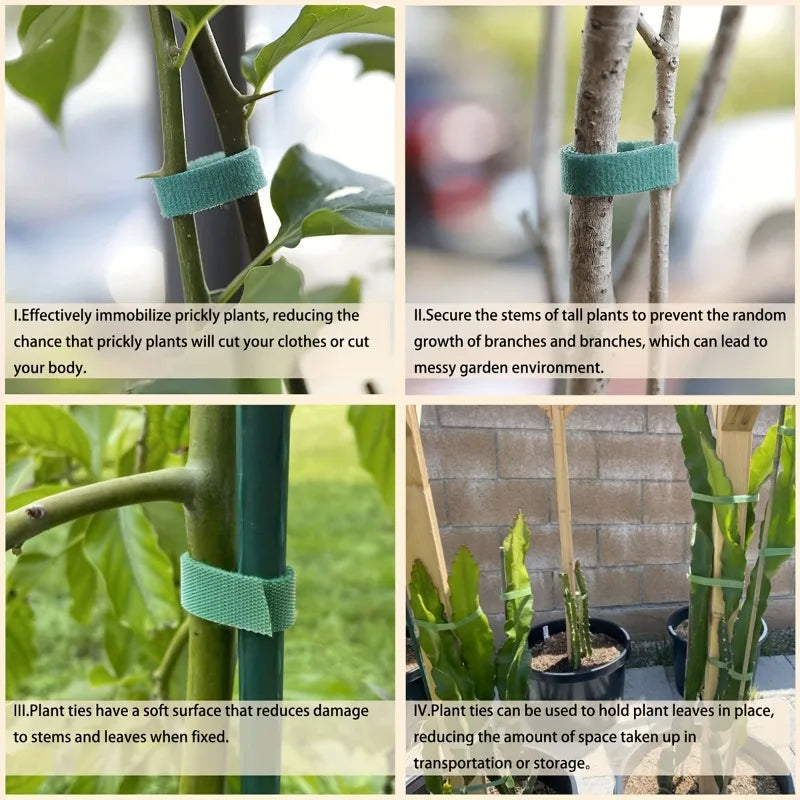 Self-adhesive Plant Hoop Tomato Tied Gardening Tools and Planting Supplies Green Flexible Bendy Garden Support Wire Cable Tie Zpaxo