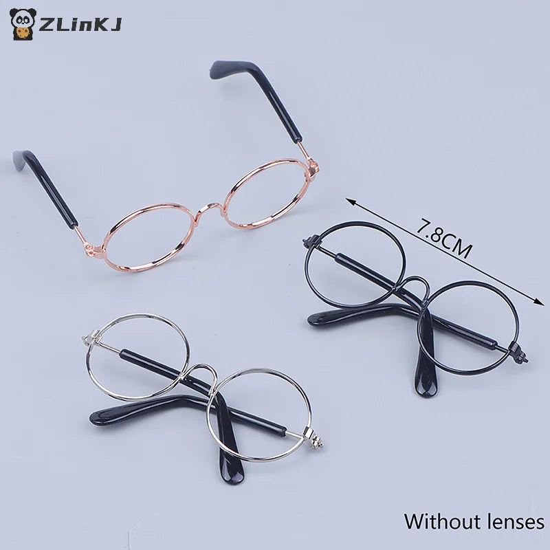 DIY Dolls Dressing Accessories Glasses 3 Round Frame Lensless Eyewear Zpaxo