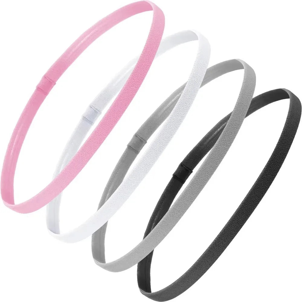 Anti-Slip Elastic Sports Headbands – 1 or 4 Pack Sweatband