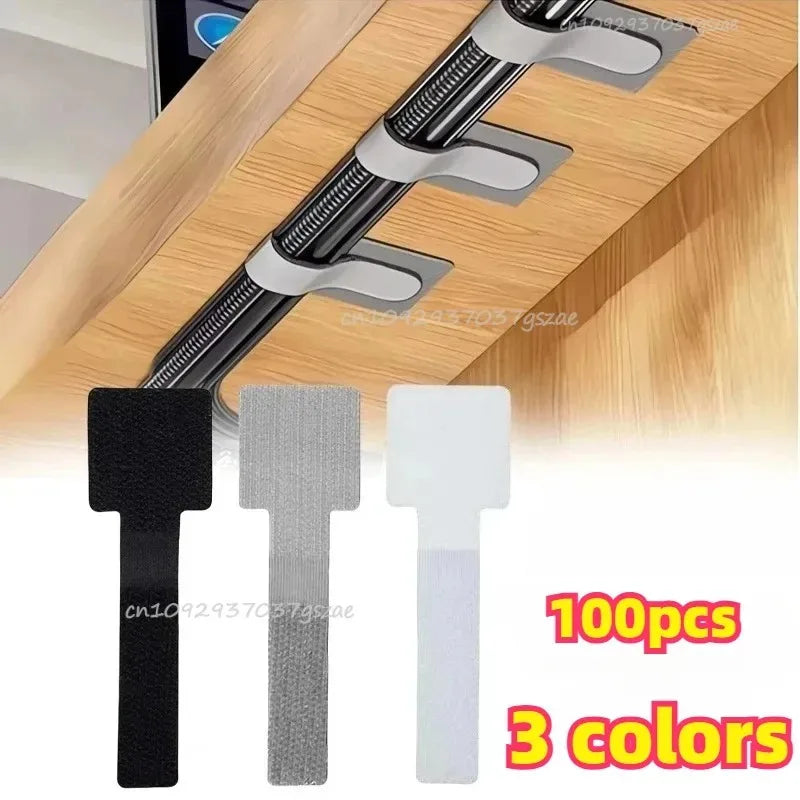 100pcs Cable Management Cable Organizer Cable Winder Tape Protector for Wire Ties Phone Accessories Organizador Cables Orginazer Zpaxo