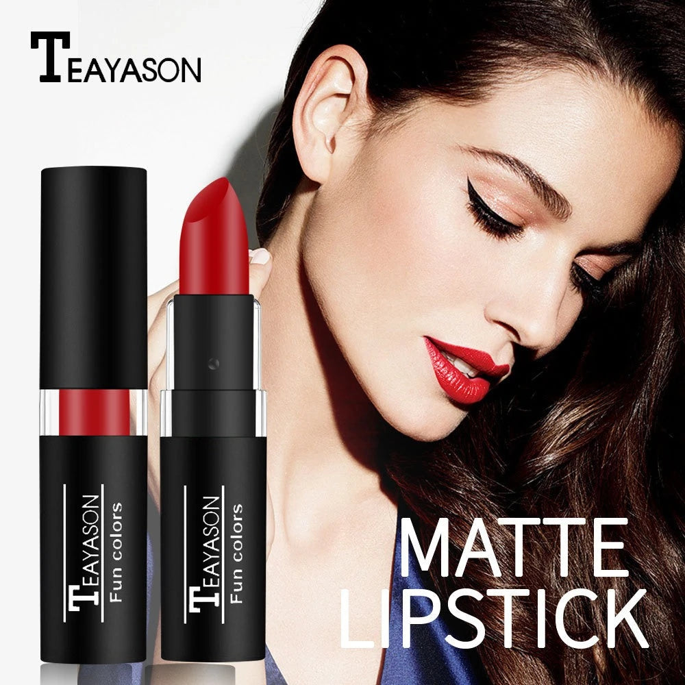 12 Colors Matte Nude Clay Lipstick Vampire Makeup Punk Black Lip Zpaxo