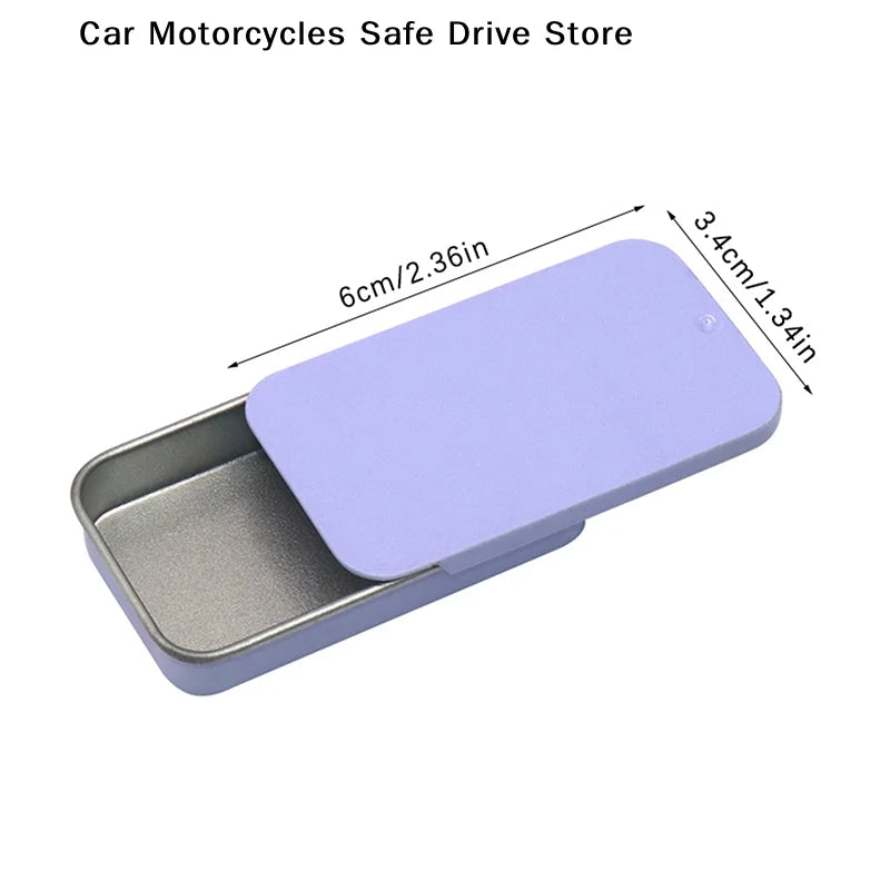 CMTinplate Box Slide Lid Push Pull Drawer Balm Portable Mini