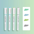 4pcs Glitter Color Shiny Pens Set Bling Sparkling Highlighter Marker 4mm Brush for Drawing Painting Art School Metallic Glitter Zpaxo Green Shiny Pen Set