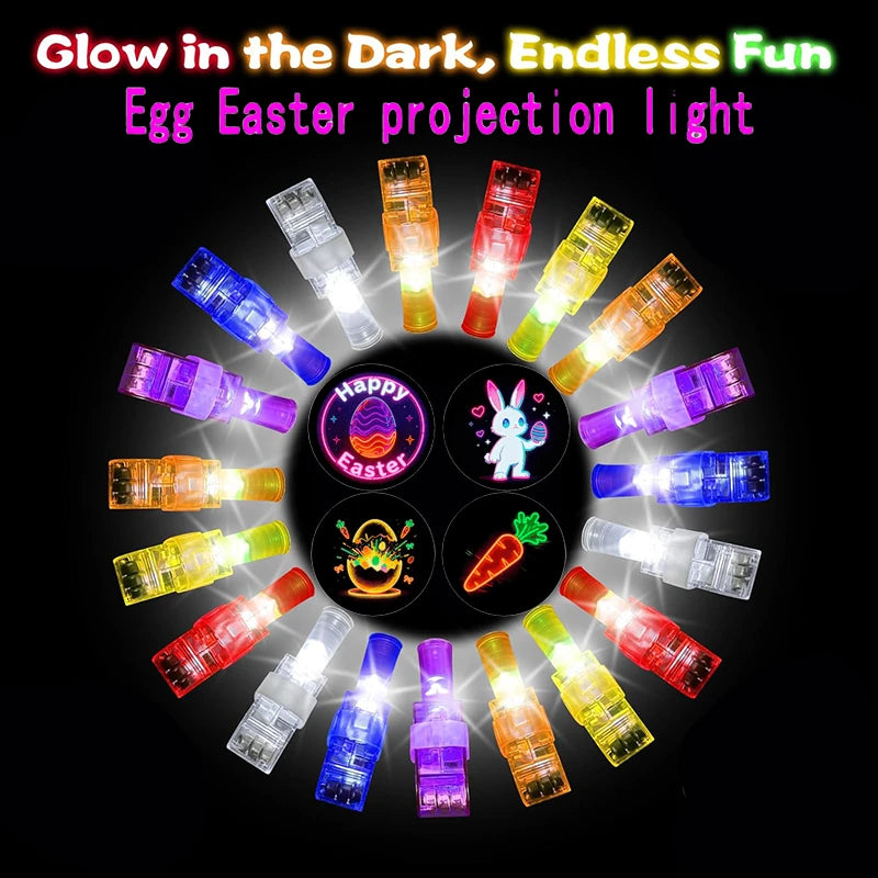 36 LED Light-up Finger Lights Glow-in-the-dark Easter Party Favors