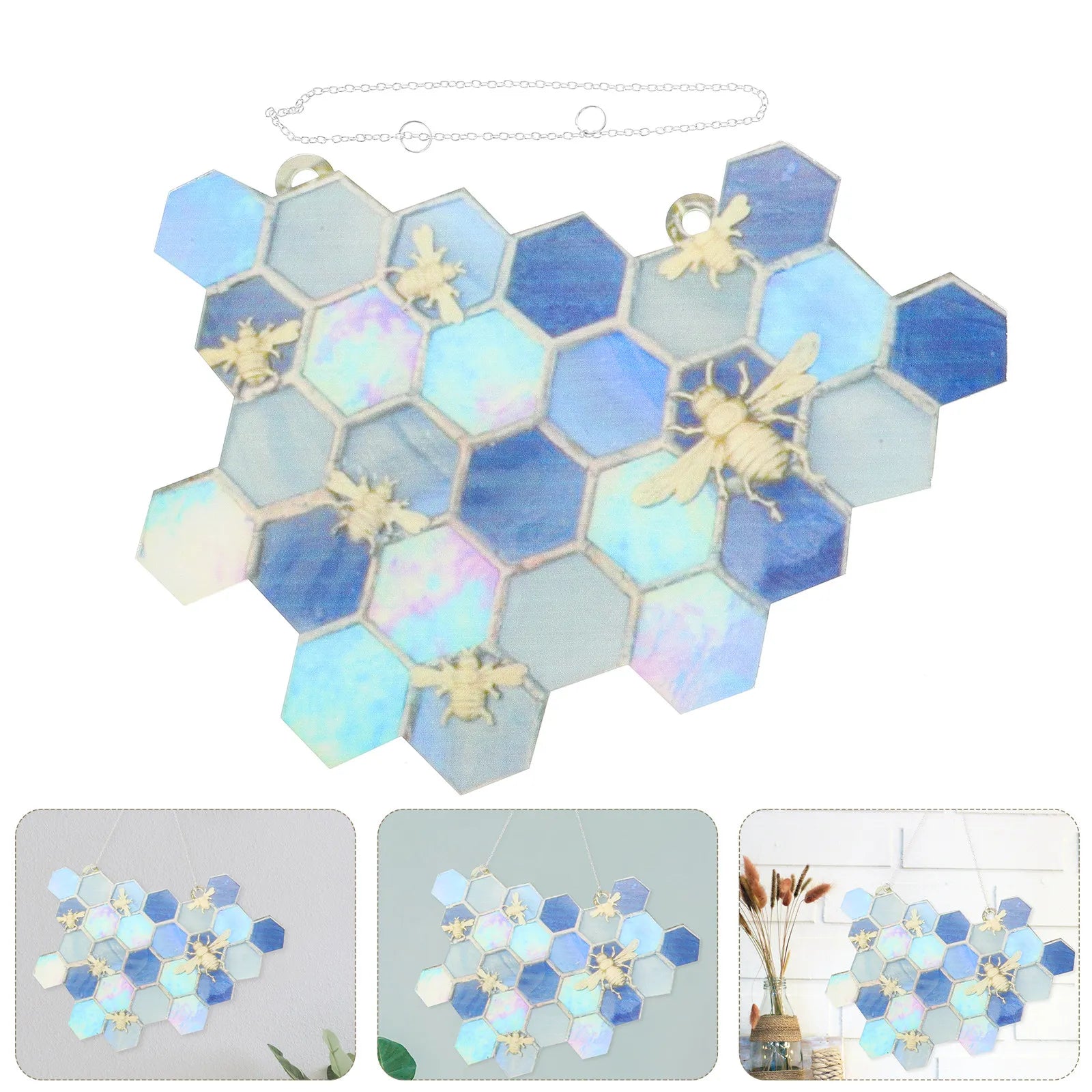 Honeycomb Decor Hanging Ornament Elegant Pendant Living Room Bedroom